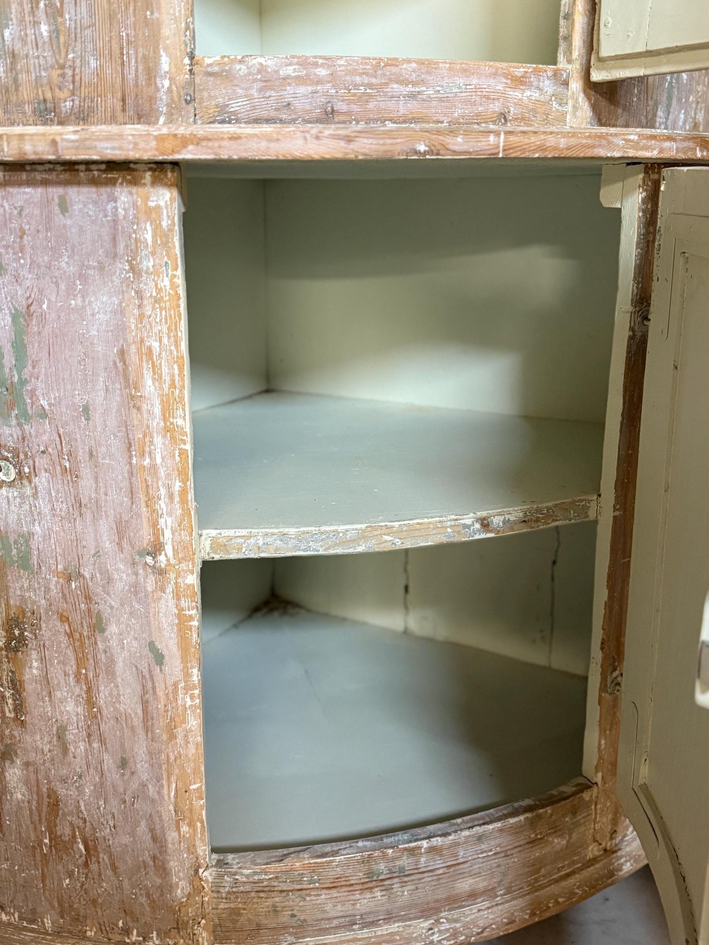 Antique Swedish Corner Cupboard