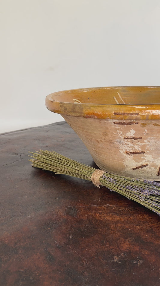Antique Spanish Terracotta Olive Bowl