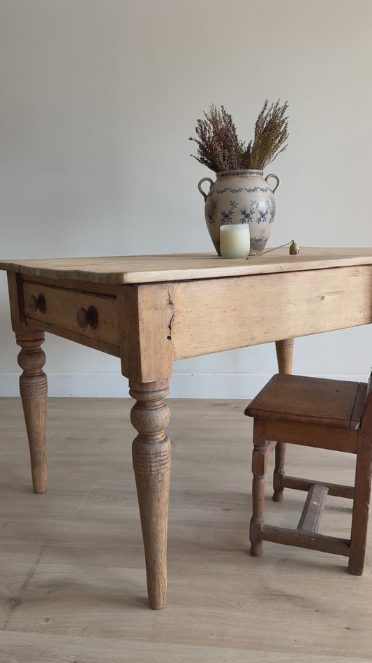 Antique English Pine Farm Table