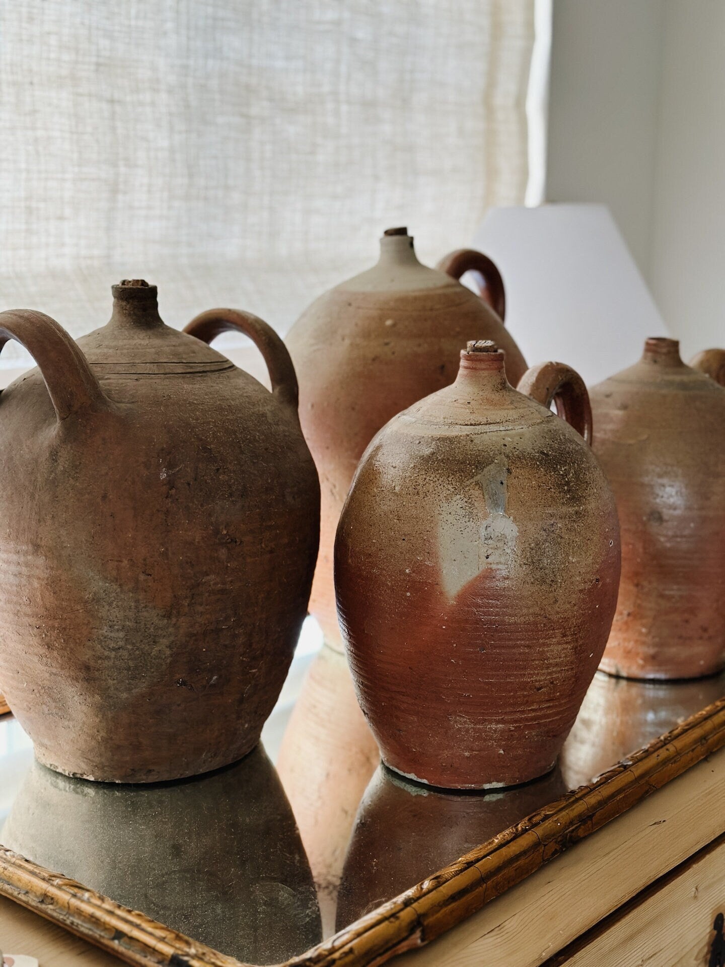 Antique French Provincial Earthenware Jugs and Pots