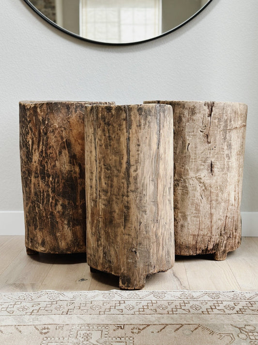 Antique Nagaland Wooden Bin/Planter